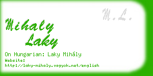 mihaly laky business card